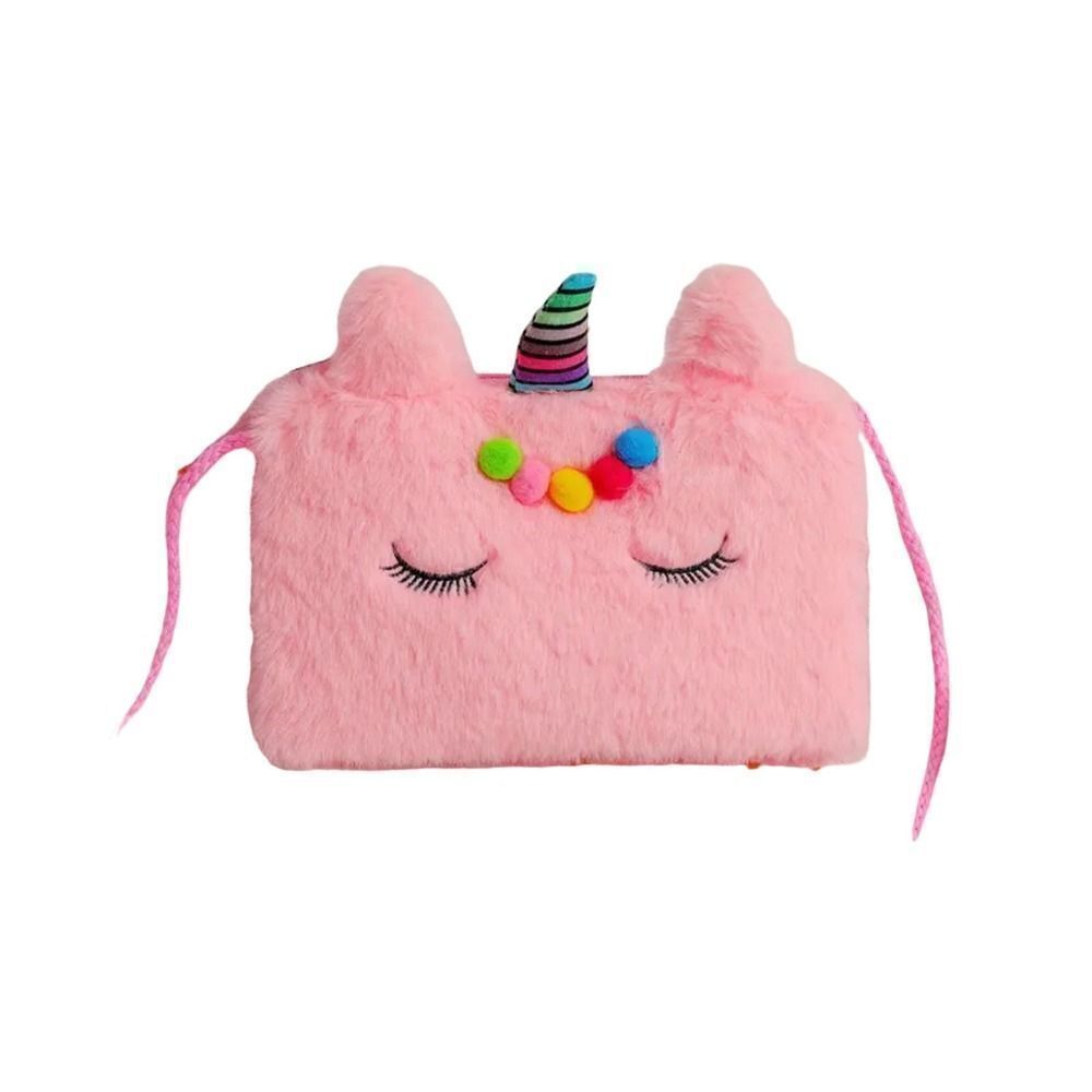 New! Girls Cute Plush Unicorn Pink Tie Dye Bag! Fuzzy and Adorable